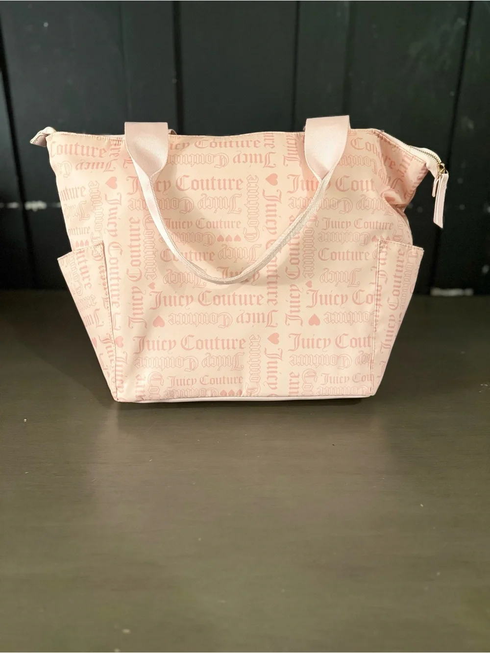Juicy Couture Light Pink Logo Tote with Coin Pouch